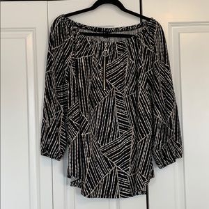 New Directions Blouse with 3/4 Zipper XL